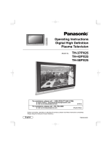 Panasonic TH37PX25U - 37" HD PDP Operating instructions