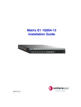 Enterasys Matrix E1 1G694-13 Installation guide
