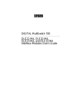 Cabletron Systems DIGITAL MultiSwitch 700 DLE33-MA User manual