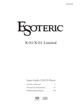 TEAC Esoteric X-01 Limited User manual