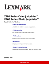 Lexmark 15L0000 - Z 705 Photo Jetprinter Color Inkjet Printer User manual