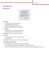 Lexmark T630 VE Quick Reference Manual