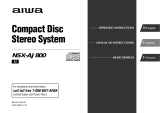 Aiwa NSX-AJ800 User manual