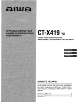 Aiwa CT-X409yu Operating instructions