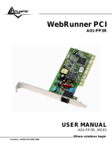 Atlantis WebRunner PCI V.90/V.92 56K Modem A01-PP3R User manual