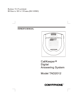 Conairphone TAD2012 Owner's manual