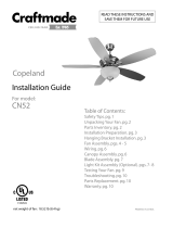 Craftmade Copeland CN52 Installation guide