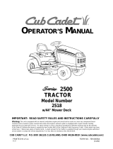 Cub Cadet GT 2186 User manual