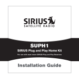 Sirius Satellite Radio SUPH1, Universal Plug & Play Home Kit User manual