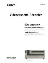 Sony UVW-1800P Owner's manual