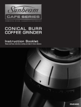 Sunbeam EM0480 Cafe Series Conical Burr Coffee Grinder User manual