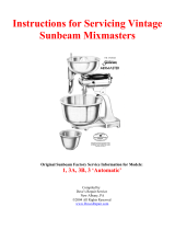 Sunbeam Mixmasters Instructions For Service Manual