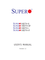 Supermicro MBD-X8DHT-I-O User manual