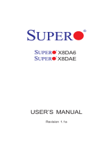 Supermicro Supero X8DA6 User manual
