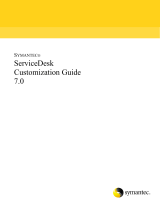 Symantec SERVICEDESK 7.0 - CUSTOMIZATION GUIDE User manual