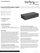 StarTech.com 8 Port 250 MHz VGA Video Splitter / Distribution Amplifier Owner's manual