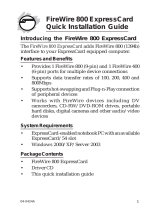 SIIG FireWire 800 ExpressCard Datasheet