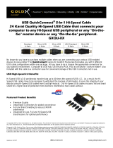 GoldX GXQU-05 GoldX USB Cable Kit User manual