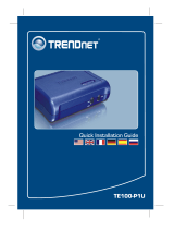 Trendnet TE100-P1U Installation guide