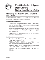 SIIG FireWire/USB PCI Card User manual