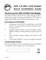 SIIG USB Mini Card Reader Installation guide