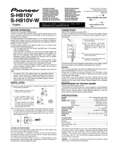 Pioneer S-H810V-W Owner's manual