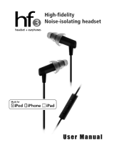 Etymotic Research hf3 Earphones + Headset User manual