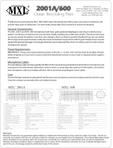 Marshall electronic 2001A / 600 User manual