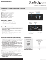 StarTech.com VGA2HD2 User manual