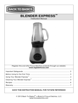 Back to Basics Blender Express User manual