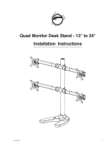 SIIG Quad Monitor Desk Stand - 13" to 24" Installation guide