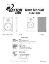 Dayton Audio B652 User manual