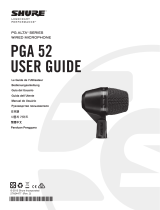 Shure PGA52 Alta Series Dynamic Kick Drum Microphone User guide