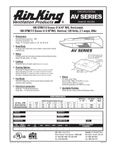 Air King AV Series User manual