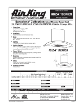 Air King RANGE HOODS IBIZA SERIES User manual