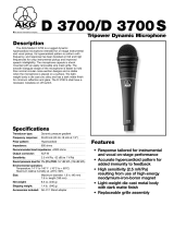 AKG Acoustics D 3700 User manual