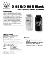 AKG Acoustics D 58E Black User manual