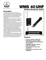 AKG Acoustics WMS 40UHF User manual