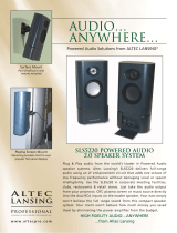 Altec Lansing Professional SLS5220 User manual