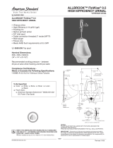 American Standard Allbrook FloWise 0.5 6550.005 User manual