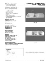 American Standard Chandler w/Drainboard Double Bowl Sink 7048.503 User manual
