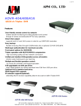 APM ADVR-416 User manual