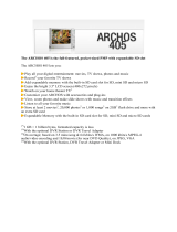 Archos 405 User manual