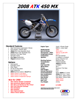 ATK Motorcycles 2008 ATK 450 MX User manual