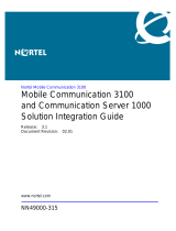 Nortel Networks Mobile Communication 3100 and Communication Server 1000 User manual
