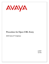 Avaya Procedure for Open URL Entry 4600 Series IP Telephone User manual