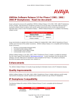 Avaya UNIStim Software Release 3.5 for Phase 2 2001 / 2002 / 2004 IP Deskphones Important information