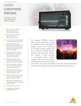 Behringer EUROPOWER PMP2000 Product information