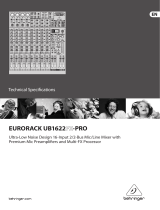 Behringer UB1622FX-PRO User manual