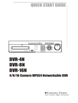 Channel Vision DVR-8N User manual